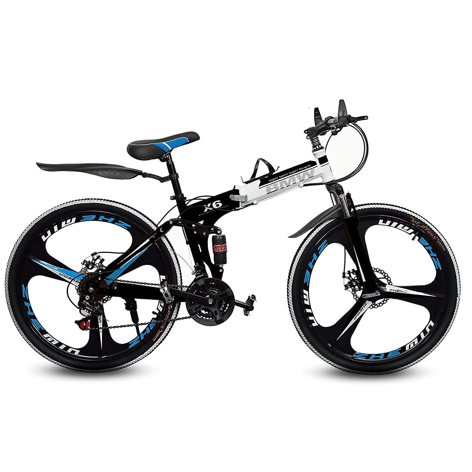 Quesec Rides BMW Foldable Bicycle 3 Spoke 21 Gears Dual D Quesec Rides